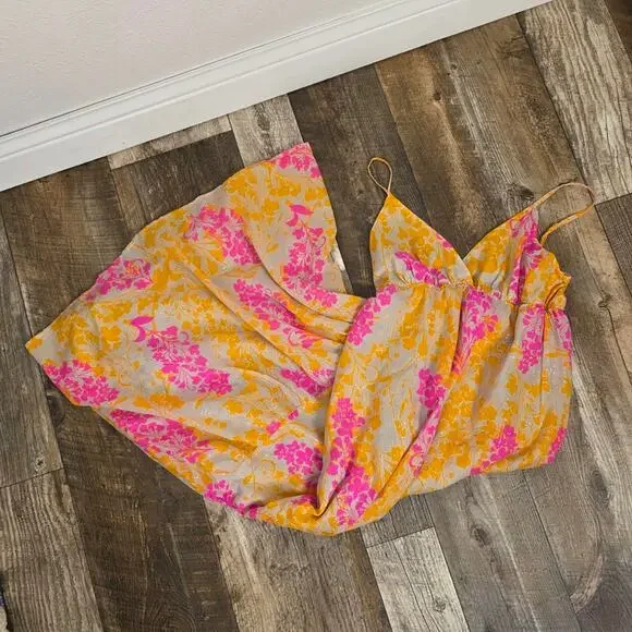 Y2K Floral Maxi Dress Cottagecore Coquette Romantic Spring Sundress Size Medium - Picture 4 of 7